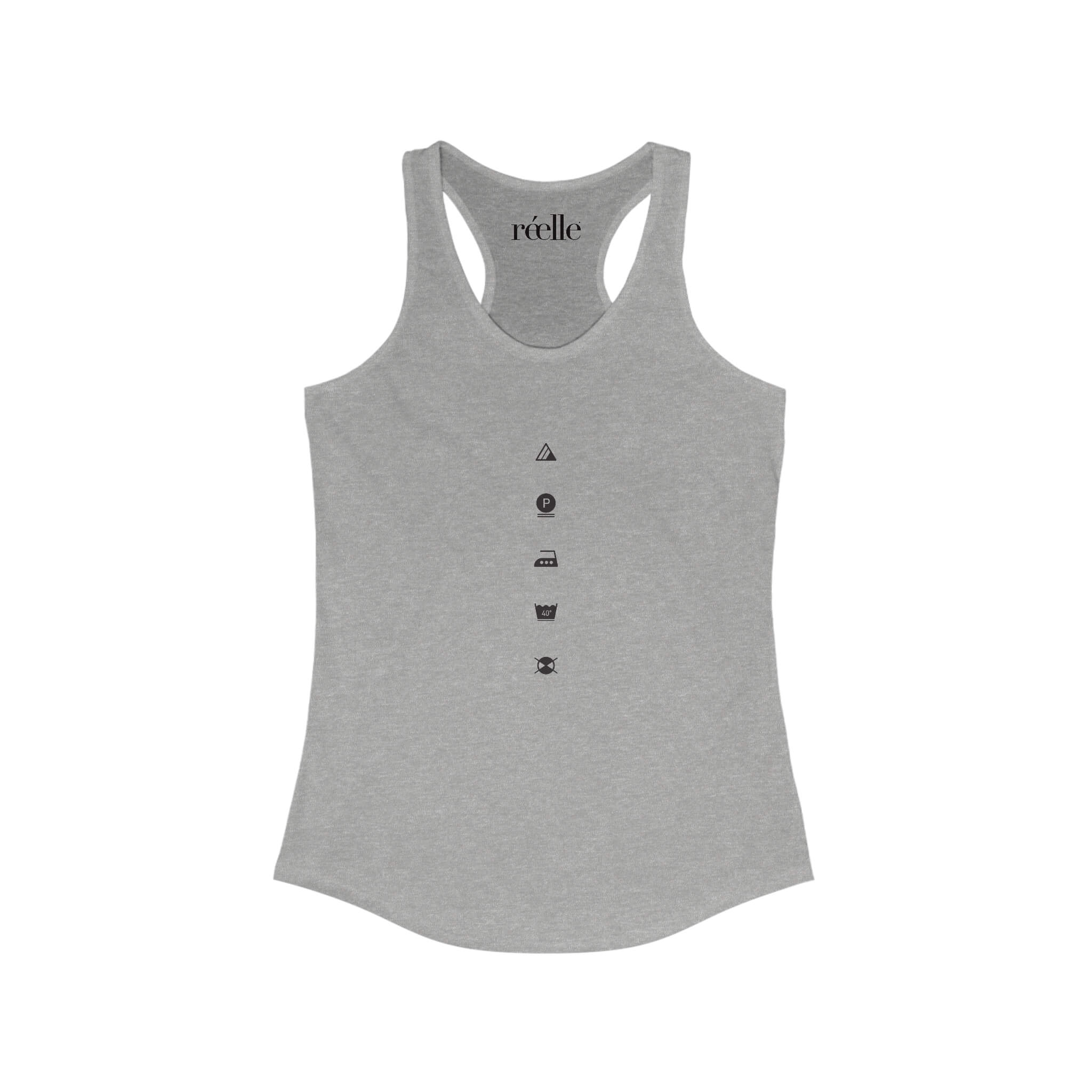 Haute Laundry "Fabric Symbol Line-up" Tank top by réelle - gris
