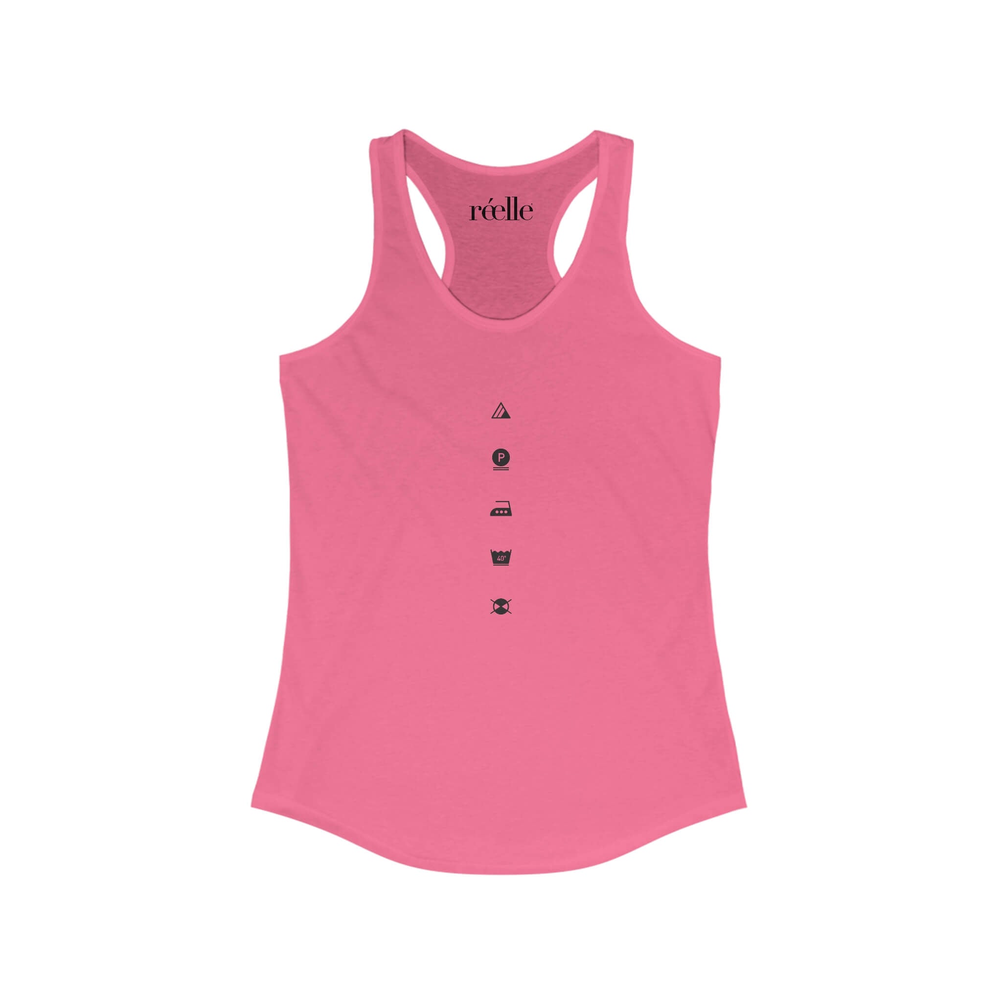 Haute Laundry "Fabric Symbol Line-up" Tank top by réelle - hot pink