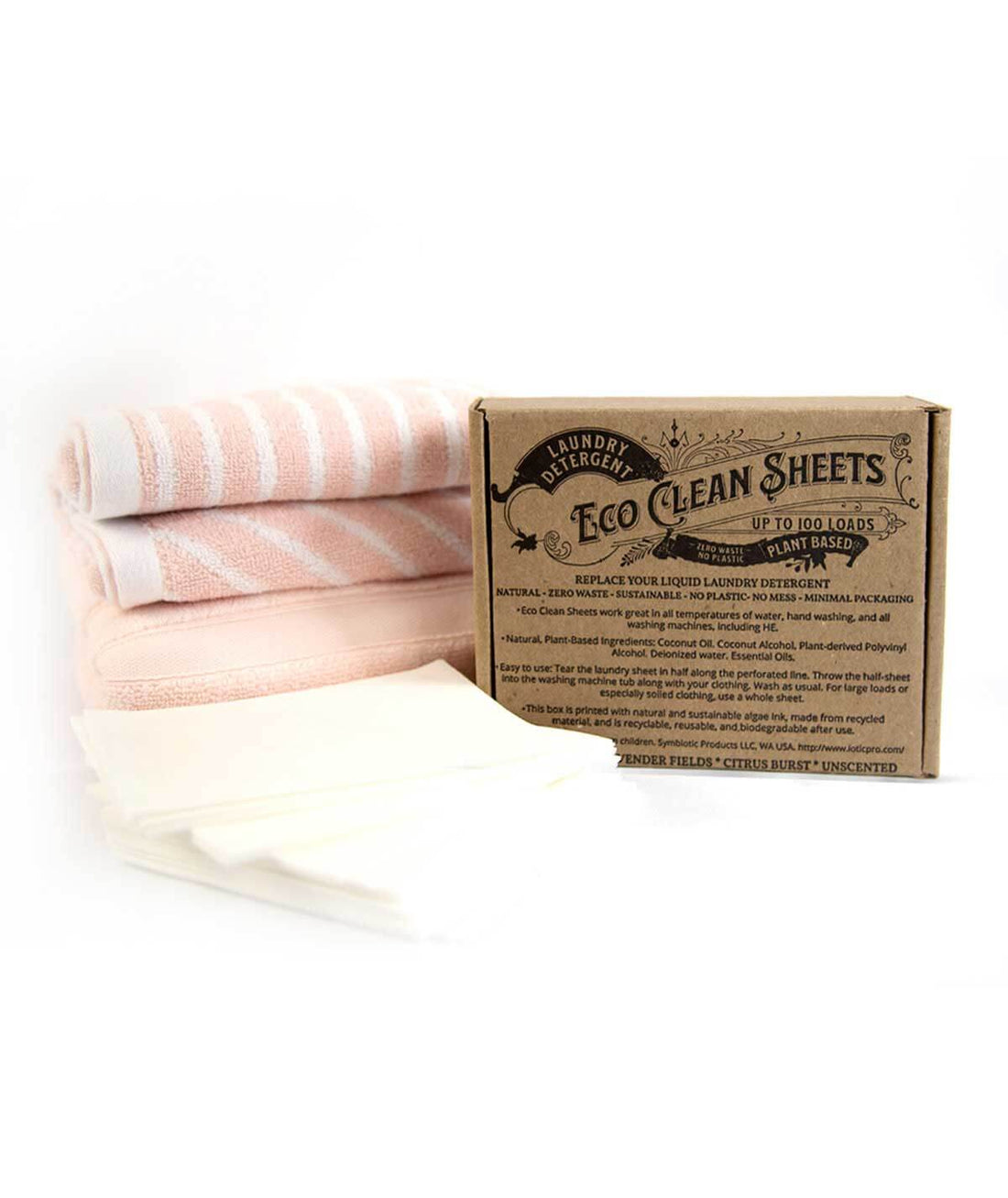 Eco Clean Laundry Detergent Sheets – Fresh Linen (50-100 Loads)