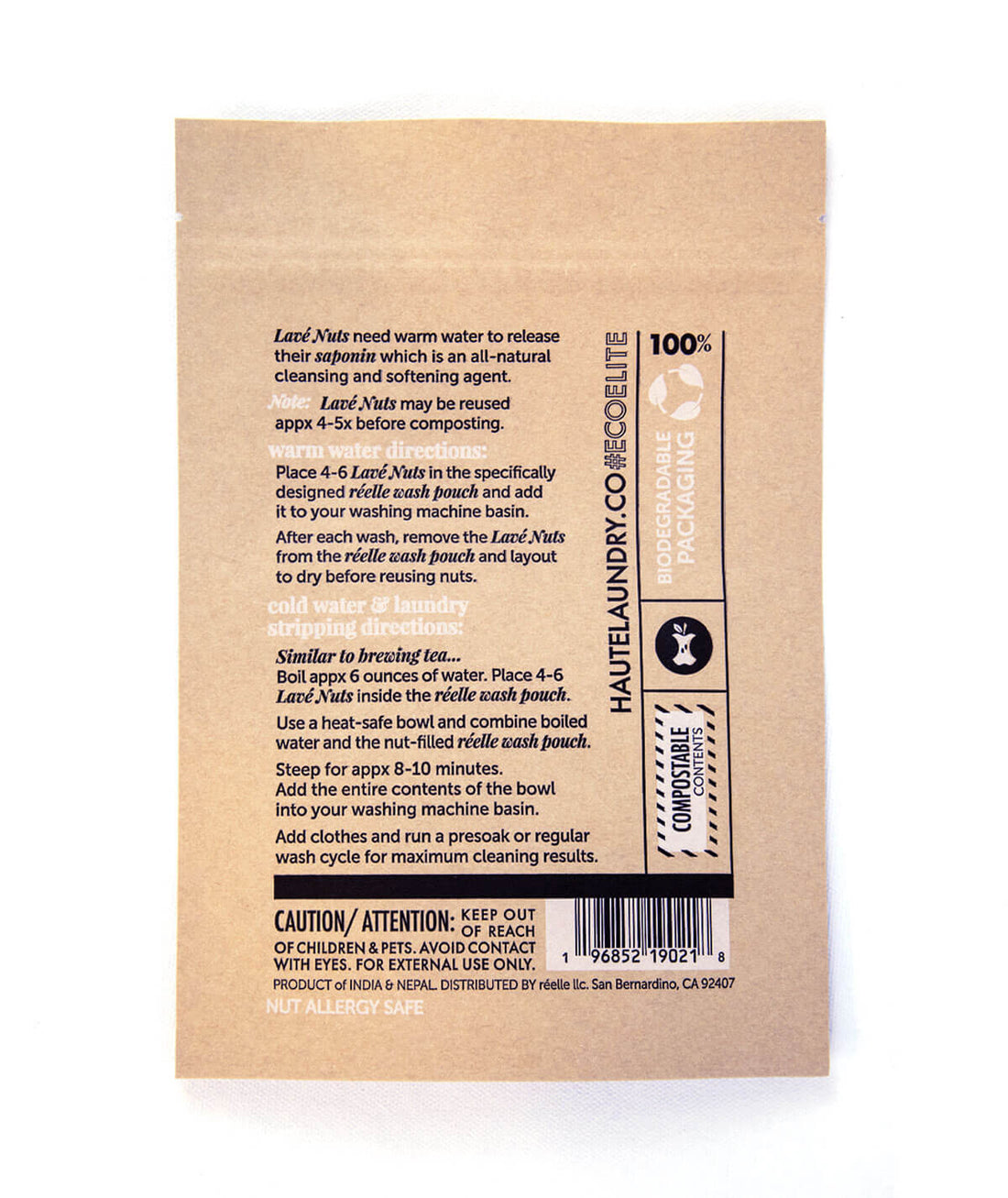 Brown bag with instructions on it