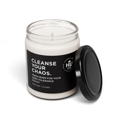 Cleanse Your Chaos – White Sage + Lavender 9oz Soy Candle