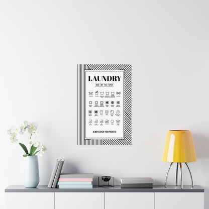 Deco Fabric Care Symbols Print (3 Sizes Available)