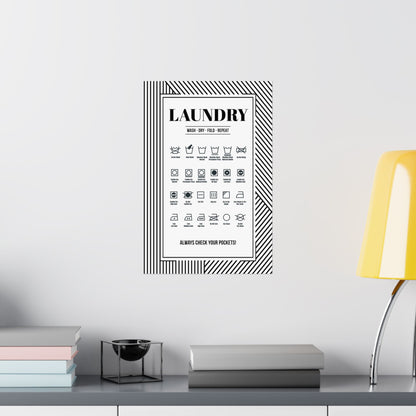 Deco Fabric Care Symbols Print (3 Sizes Available)