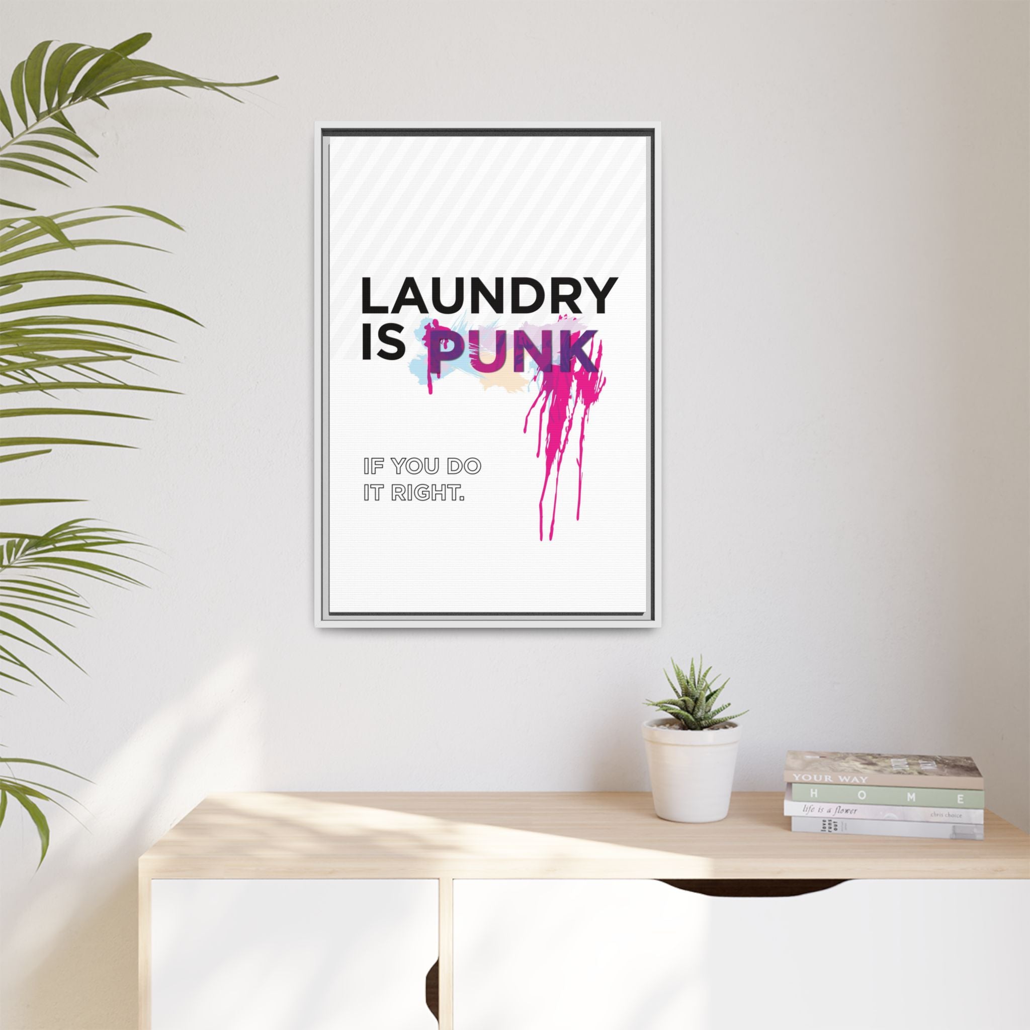 Laundry is PUNK – Bold Canvas Wall Art