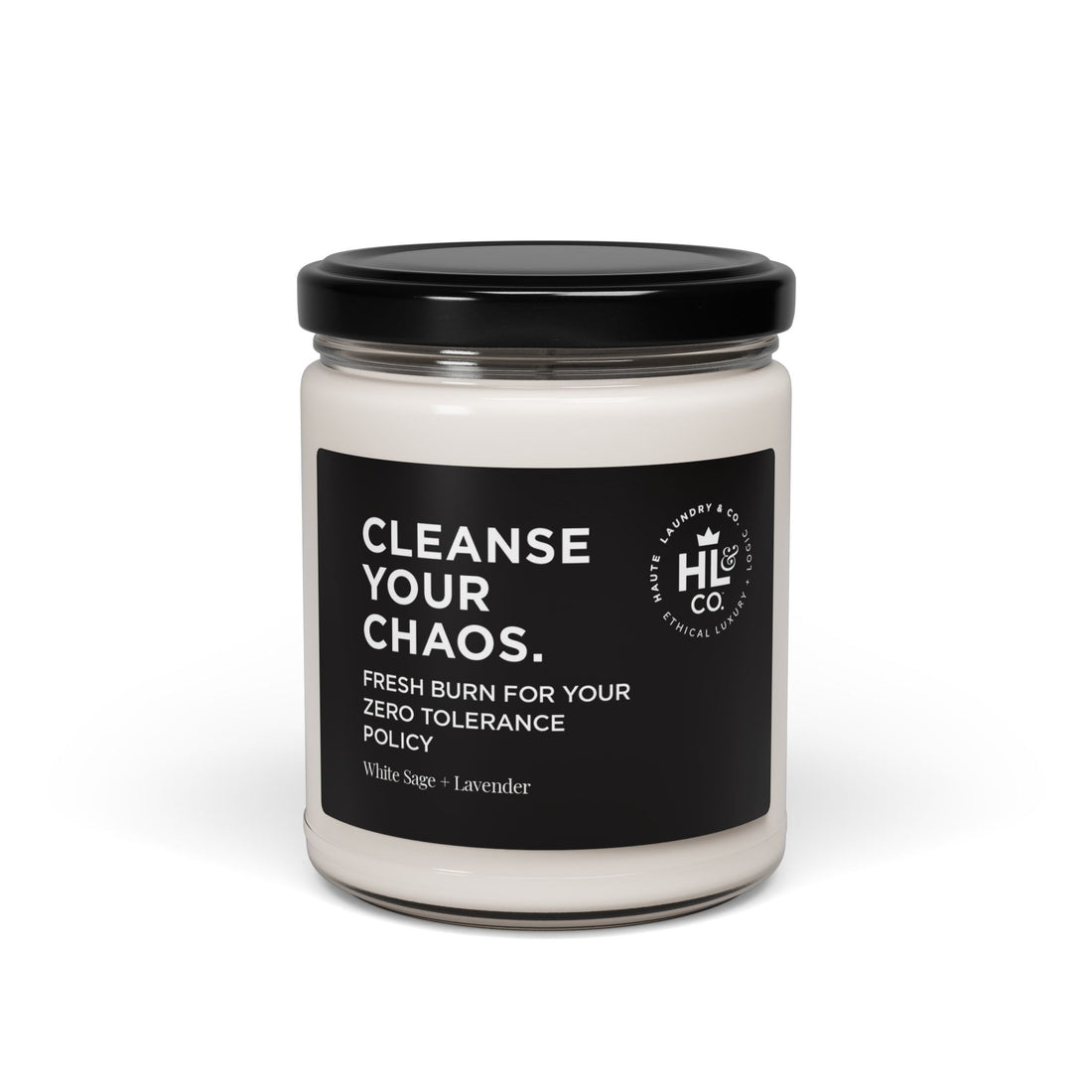 Cleanse Your Chaos – White Sage + Lavender 9oz Soy Candle