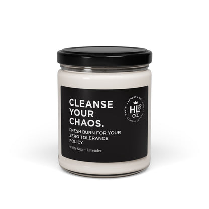 Cleanse Your Chaos – White Sage + Lavender 9oz Soy Candle