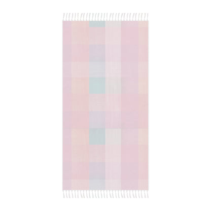 Boho Fringe Beach Throw | Pink Plaid