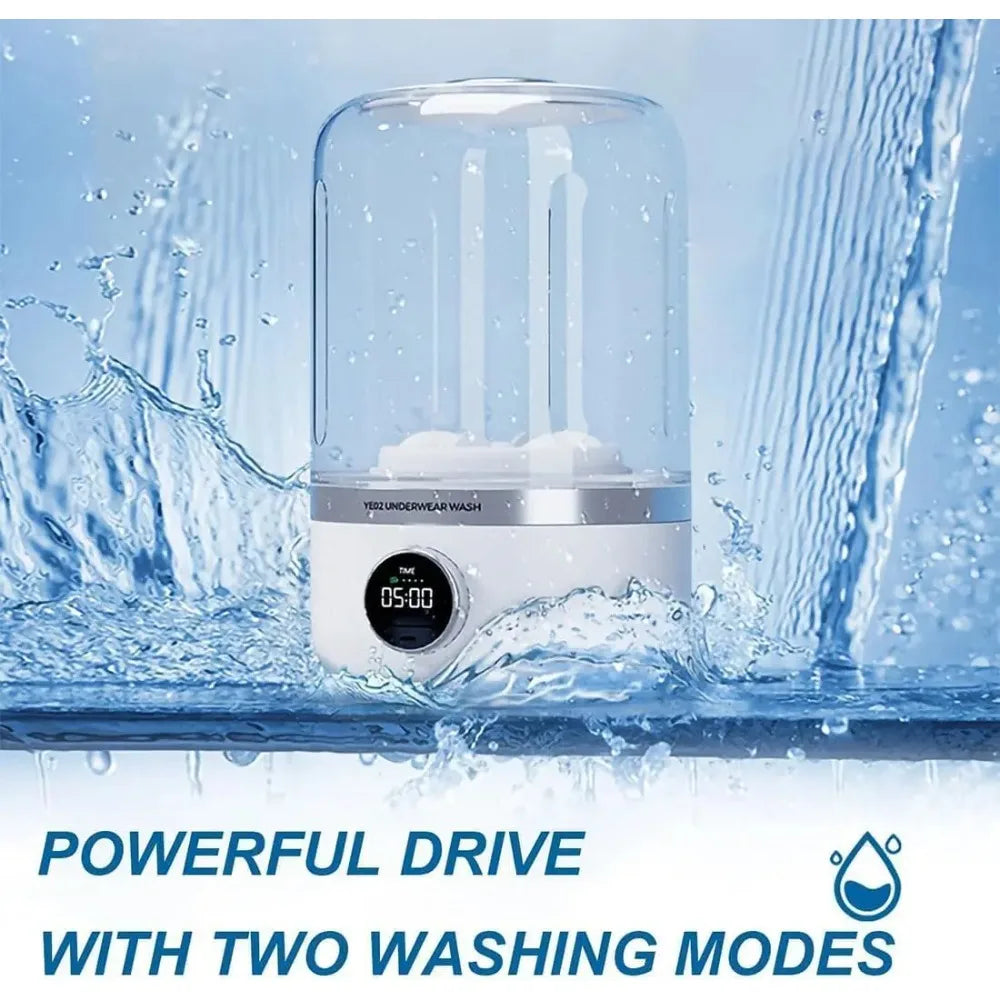 Wireless Mini Washing Machine 1L Portable Laundry Bucket White